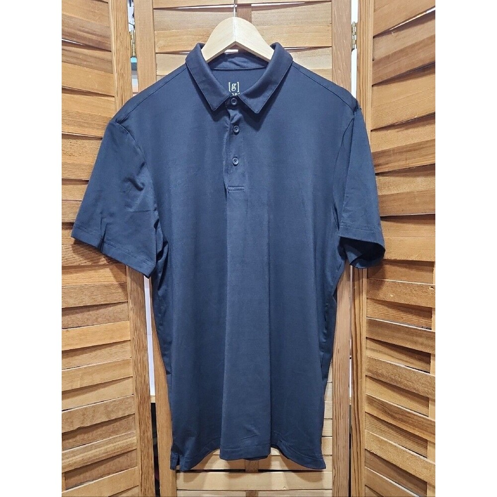 2 Men’s L Polo’s George Black & Jack Nicklaus Navy Blue Polyester